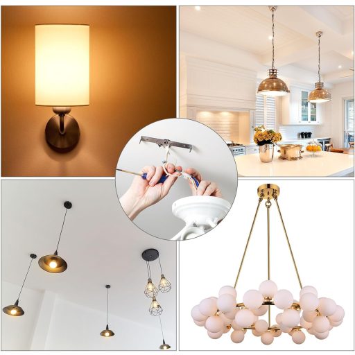 PATIKIL 140 mm Mennyezeti Lámpatartó Szett 2 db Acél Keresztsáv Függőlámpa Rögzítéshez