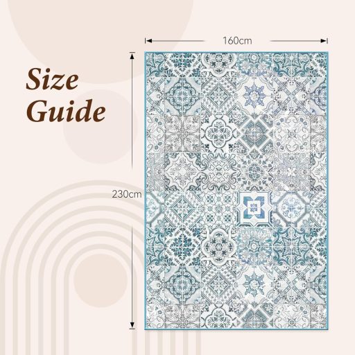 Vamcheer zöld szőnyeg 160x230 cm mosható, csúszásmentes nappali szőnyeg