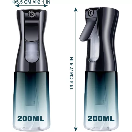 URAQT Permet Flakon 200ml Hajszárító Szalon Vizes Porlasztó Frizura Növény Takarítás Kék Gradiens Színű Szivárgásmentes