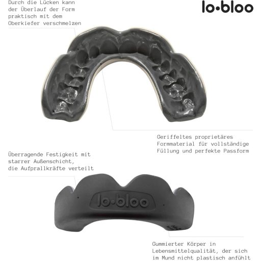 Lobloo Slick Profi Chránič zubov MMA, Hokej, Futbal - Veľký, Slonová kosť, 14+ rokov