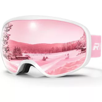   Ochelari de schi și snowboard RIOROO pentru purtători de ochelari de vedere, lentile duble, protecție UV, compatibili cu cască