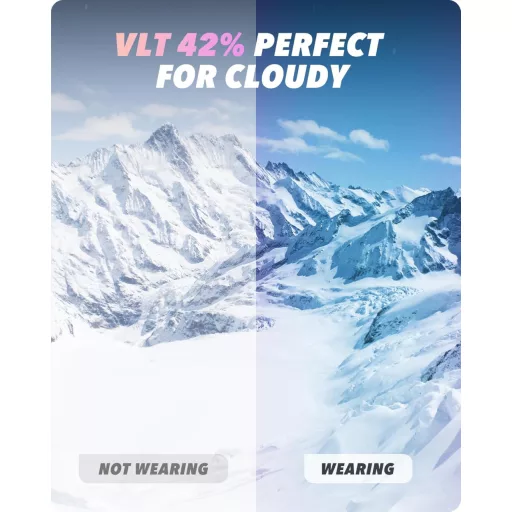Ochelari de schi și snowboard RIOROO pentru purtători de ochelari de vedere, lentile duble, protecție UV, compatibili cu cască