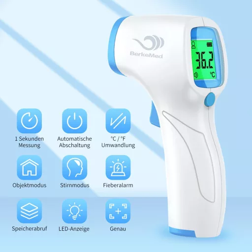Bezkontaktný infračervený teplomer BerkeMed na čelo pre bábätká a dospelých
