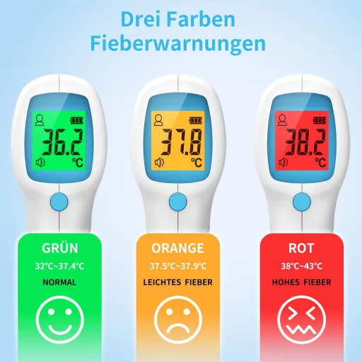 BerkeMed Érintésmentes Infravörös Lázmérő Homlokra Babáknak és Felnőtteknek