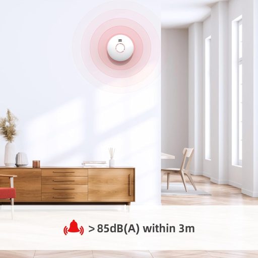 Andyssey GS558D Pametni Detektor Dima s WiFi-jem, Magnetnim Držačem - Umreživi Alarm za Požar s Fotoelektričnim Senzorom, DIN EN14604