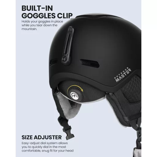 Cască de schi/snowboard OutdoorMaster MIPS, mărimea M, cu ventilație, pentru bărbați și femei