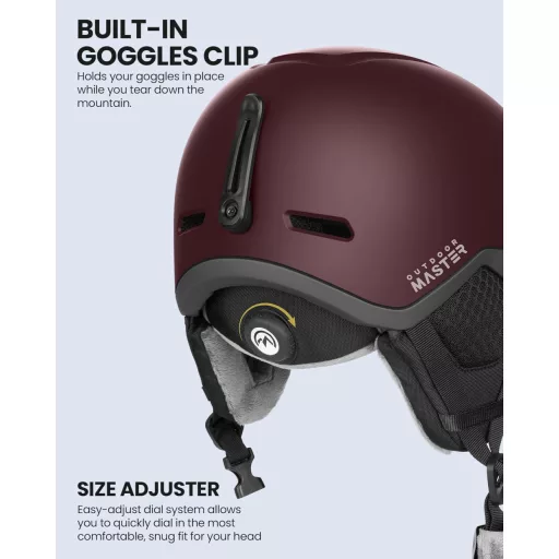 Cască de schi OutdoorMaster MIPS, mărimea S, cască snowboard pentru bărbați și femei, cu ventilație