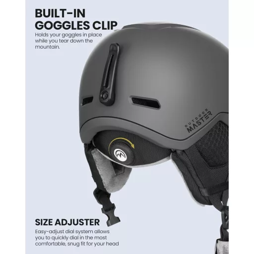 Cască de schi OutdoorMaster MIPS, mărimea S, cască de snowboard cu ventilație, pentru bărbați și femei