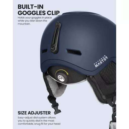 Cască de schi/snowboard OutdoorMaster MIPS, cu ventilație, pentru bărbați și femei.