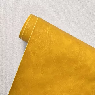   E-ALLDIR Samoljepljiva folija za popravak kože 50x138cm - Vodootporna PU traka za popravak kože za sofe, autosjedalice, namještaj, torbe - Narančasta
