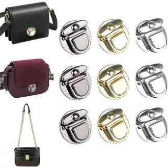   Set de 9 încuietori metalice LONGHAO, cleme, închizători cu șurub pentru genți și portofele din piele