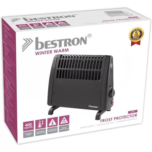 Bestron elektromos fagyőr termosztáttal, 400W, IP24 védelem, garázshoz és lakókocsikhoz