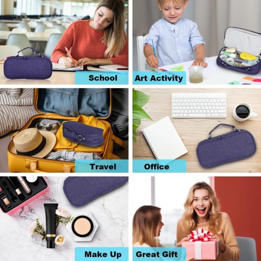 ALXBSONE velika pernica tamnoplava školska torba oprema za djevojčice dječake