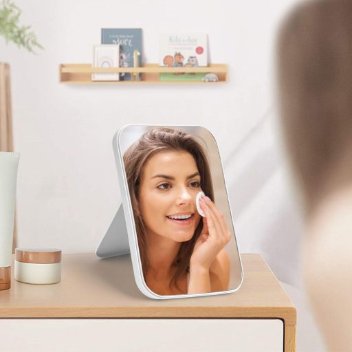 OSDUE Super HD skladacie prenosné kozmetické zrkadlo na cesty béžové veľké