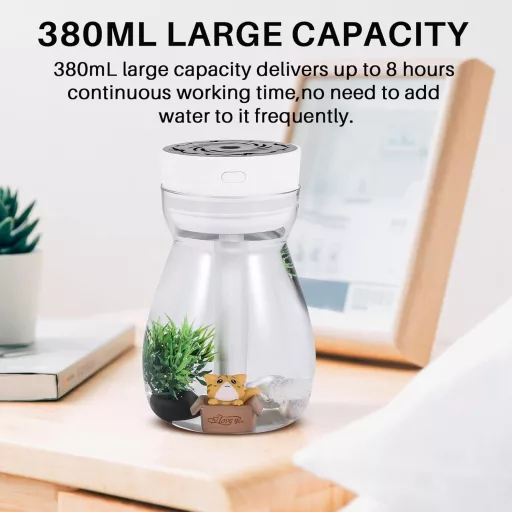 Gokelomg USB párásító LED világítással, hálószoba és iroda légmosó