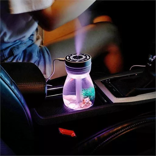 Gokelomg USB párásító LED világítással, hálószoba és iroda légmosó