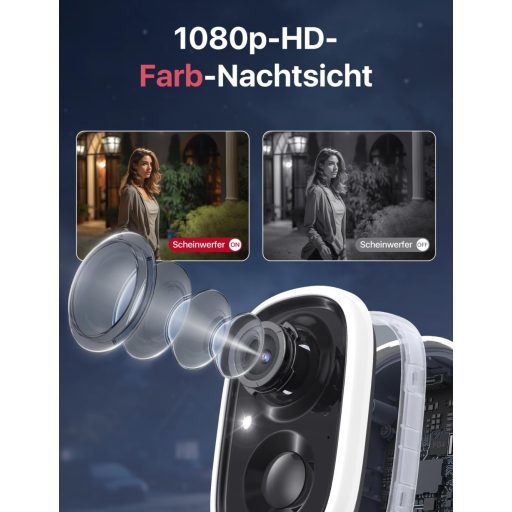 X-Sense solarna vanjska sigurnosna kamera WiFi 1080p noćni vid detekcija pokreta