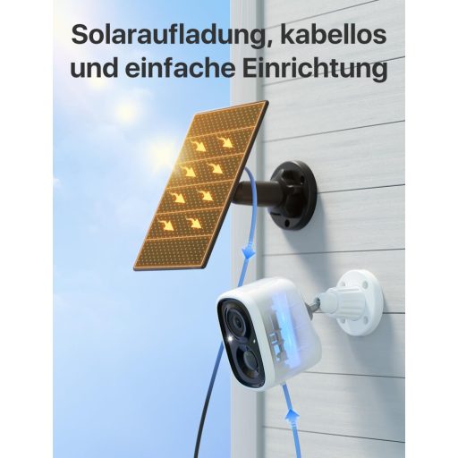 X-Sense Napelemes Kültéri Biztonsági Kamera WiFi 1080p Éjszakai Látás Mozgásérzékelő