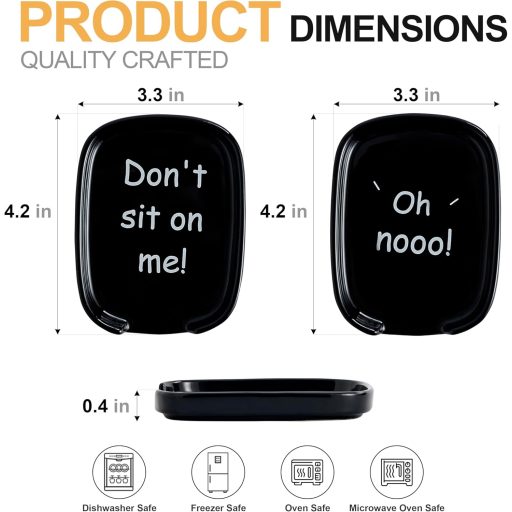 Swuut Keramická Súprava Držiakov na Lyžice 2 ks - Čierna Podložka pod Riad na Kuchynské Nástroje, Špachtle, Kliešte, Umývateľná v Umývačke Riadu, na Sporák a Pult