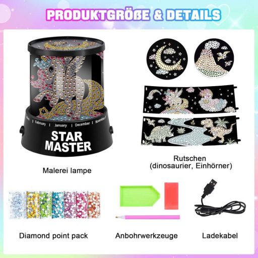 Unikornis és Dinoszaurusz Projektoros Éjszakai Fény