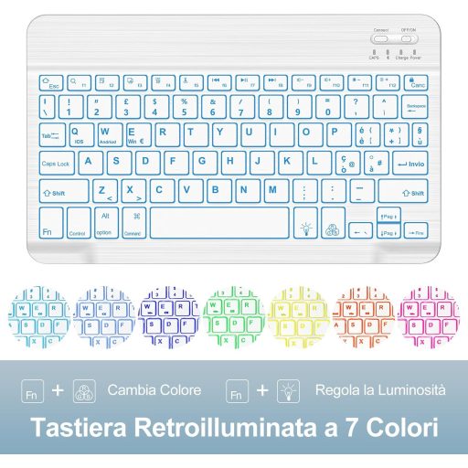 IVEOPPE Tipkovnica s pozadinskim osvjetljenjem za iPad Air 5./4. generacije, Bluetooth bežična tipkovnica za iPad Pro 11", nebesko plava