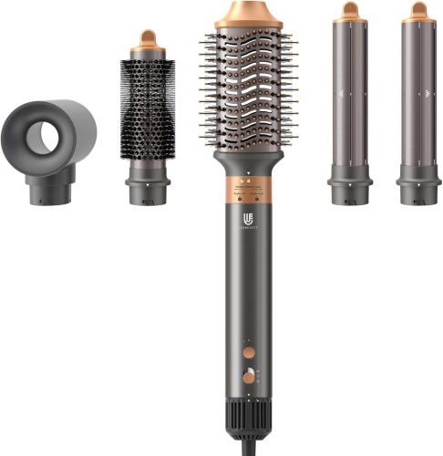 webeauty 5 az 1-ben Hajformázó és Hajszárító Kefe, 110.000 RPM Negatív Ionos Gyorsszárító, Meleglevegős Hajformázó Szett Autós Légbefúvóval,