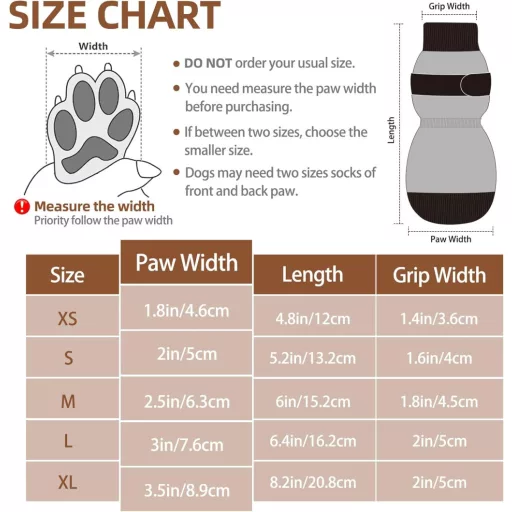 PUPTECK 2 perechi șosete antiderapante pentru câini, cu două fețe și scai, protecție pentru lăbuțe în interior și aderență