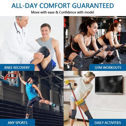Abauoat Térdtámasz Nőknek és Férfiaknak M Méret Meniszkusz Sérüléshez