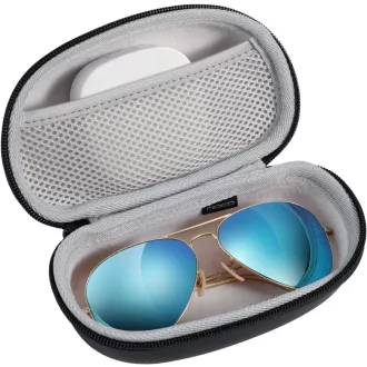   MoKo 2in1 Szemüvegtok és Kontaktlencse Tárca Utazáshoz Tükörrel és Csipesszel