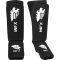 WFX Chrániče holení pre kickbox a MMA - Čierne chrániče členkov pre Muay Thai, Karate, Taekwondo a bojové športy - Elastické, polstrované, veľkosť S