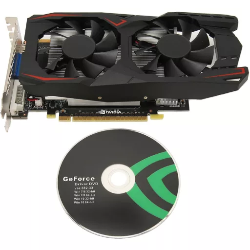 VBESTLIFE GTX1050Ti 4GB DDR5 Grafikus Kártya Asztali PC-hez Dual Fan