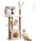 yuyuepetzone 126 cm magas macskavár, macskavilla kaparófával, hálóval és játékokkal