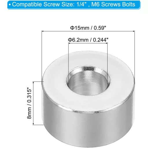 PATIKIL M6 Alumínium Távolságtartó Fém Spacer 6,2mm 10db Csavarhoz
