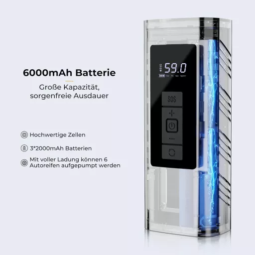 YOUNGDO 150 PSI elektromos kerékpáros pumpa 6000 mAh akkumulátorral