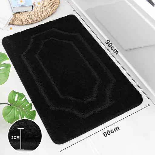 BEQHAUSE Kupaonska Prostirka - Protuklizna, Mekana, Periva Kupaonska Stezna Prostirka, Upijajuća, Bež, 50 x 80 cm