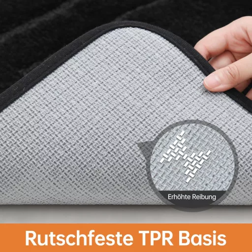 BEQHAUSE Kupaonska Prostirka - Protuklizna, Mekana, Periva Kupaonska Stezna Prostirka, Upijajuća, Bež, 50 x 80 cm