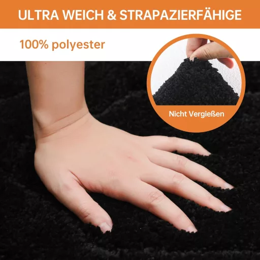 BEQHAUSE Kupaonska Prostirka - Protuklizna, Mekana, Periva Kupaonska Stezna Prostirka, Upijajuća, Bež, 50 x 80 cm