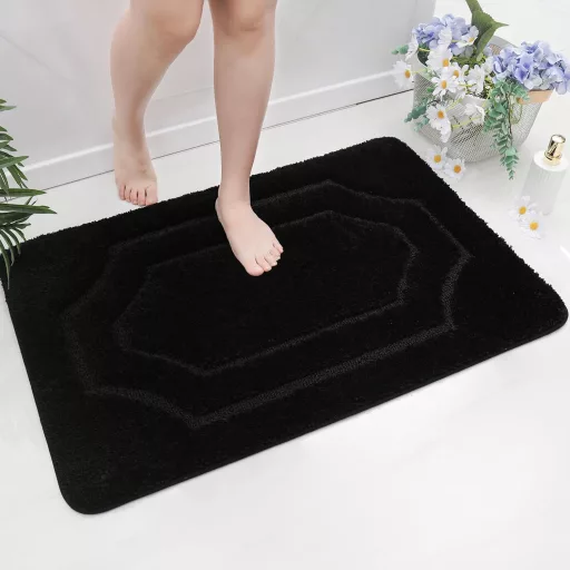 BEQHAUSE Kupaonska Prostirka - Protuklizna, Mekana, Periva Kupaonska Stezna Prostirka, Upijajuća, Bež, 50 x 80 cm