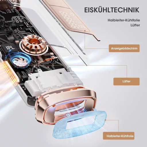 LUBEX IPL Szőrtelenítő Készülék Hűtéssel, 999.900 Impulzus, 3in1 Funkció