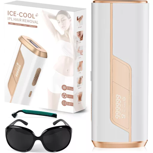 LUBEX IPL uređaj za uklanjanje dlačica s hlađenjem, 999.900 impulsa, 3u1 funkcija