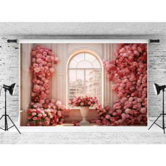   Kate 3x2m Valentinovo foto pozadina ružičasti cvjetni zid vjenčani portret fotografiranje