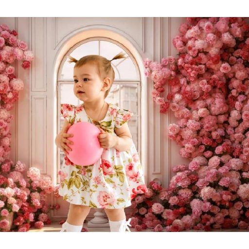 Kate 3x2m Valentinovo foto pozadina ružičasti cvjetni zid vjenčani portret fotografiranje