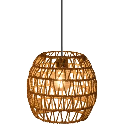 EcoGehen 3db Rattan Függőlámpa Akkumulátoros Kültéri Beltéri Boho Stílusú Hordozható Lámpa Kert