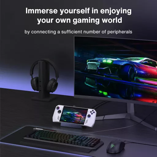 IVANKY 8az1-ben dokkoló Steam Deck/ROG Ally-hez, HDMI 2.1 4K 144Hz, Gigabit Ethernet - 4K@144Hz - Without Adapter, Without power supply