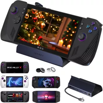   Dock IVANKY 8-în-1 pentru Steam Deck/ROG Ally, HDMI 2.1 4K 144Hz, Gigabit Ethernet