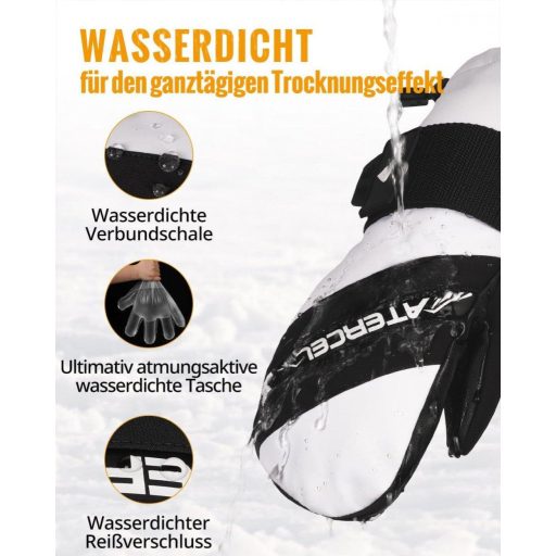 3M Vodoodolné unisex lyžiarske rukavice na zimné športy, veľkosť S