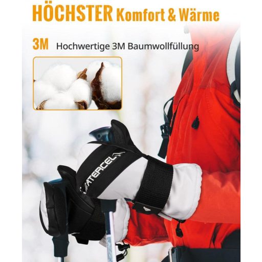 OUTHORN Nepremokavé Zimné Lyžiarske Rukavice pre Mužov a Ženy, Veľkosť M