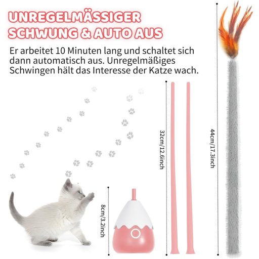 lifefav Automatikus Macska Játék Elektromos Interaktív Farok Rózsaszín