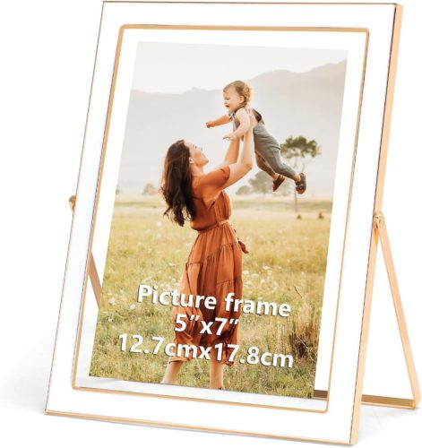 Rame foto elegantă din sticlă Vasemouh pentru fotografii de 13x18/15x20 cm, decor de masă.