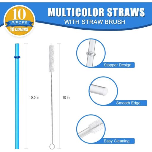 Set de 24 paie reutilizabile din plastic, 26,7 cm, cu periuțe de curățare